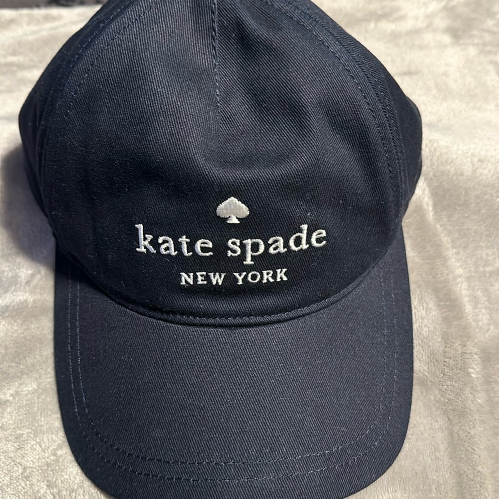 Navy Kate Spade Stacked Logo Baseball Cap